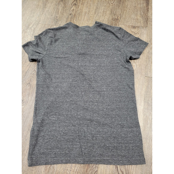 American Eagle Gray Heathered 2 Button Short Sleeve Athletic Fit Shirt Small - Picture 4 of 4
